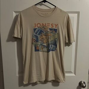 Mondo Beige Graphic T-Shirt. Aliens.